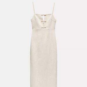 Zara Strapless Cream Dress